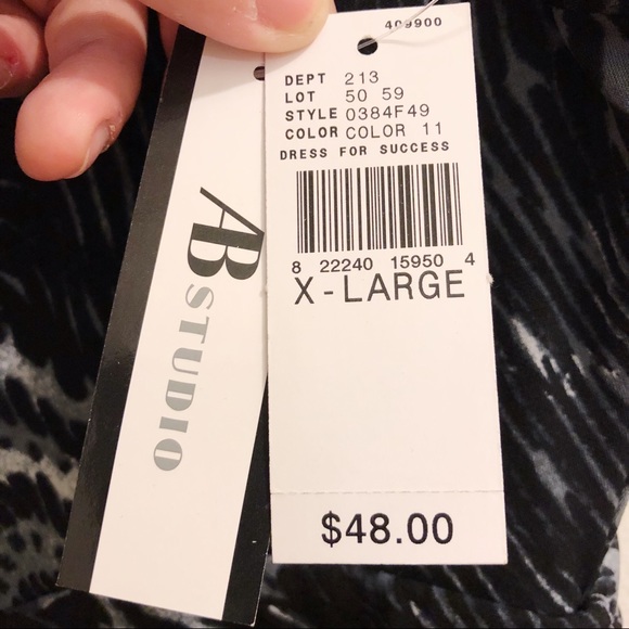 AB Studio career dress, black and grey, size xl - Picture 4 of 5